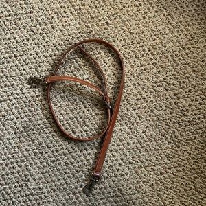 Platania brown leather purse strap